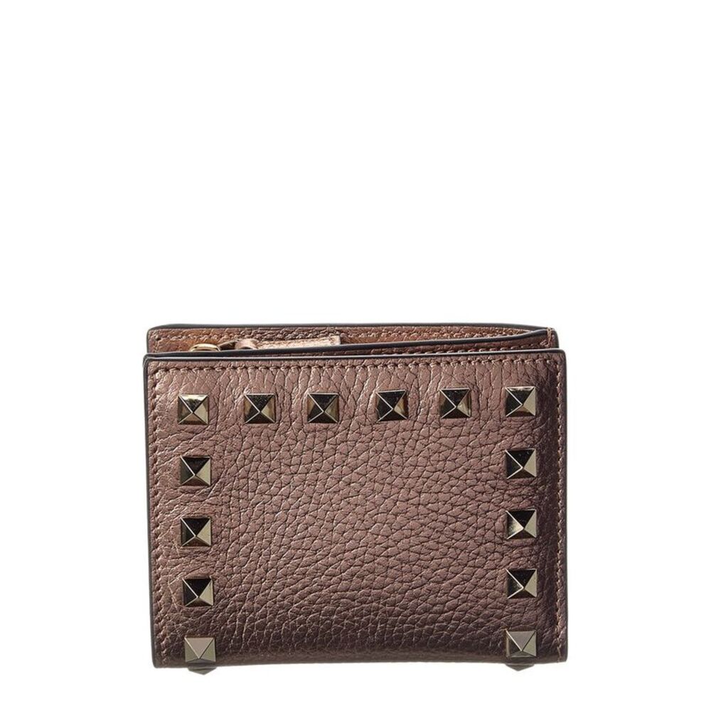 Valentino Rockstud Grainy Leather Card Case
